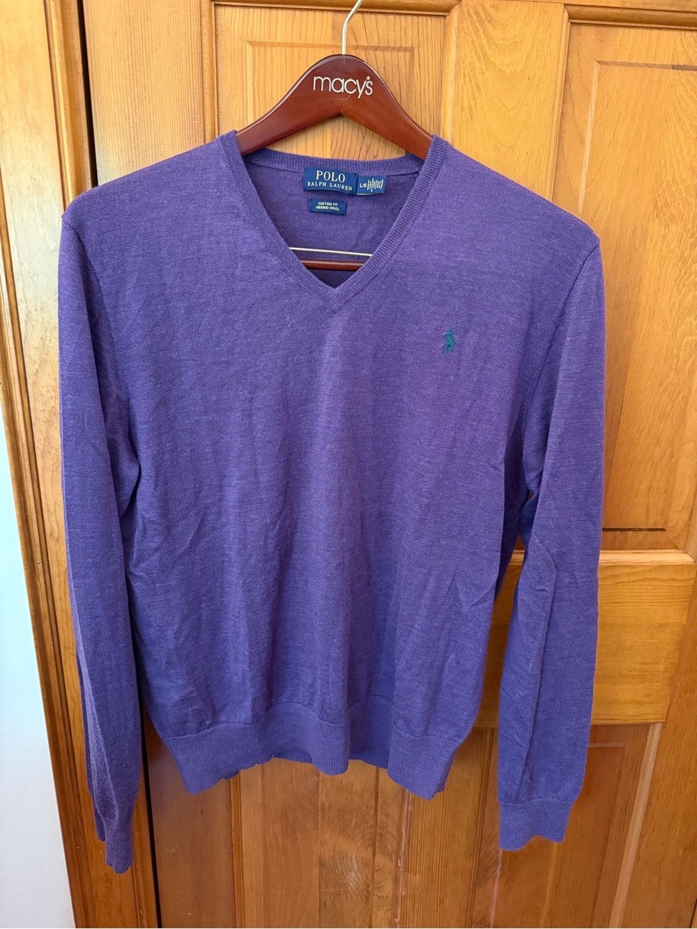 Polo by Ralph Lauren Purple V-Neck Sweater